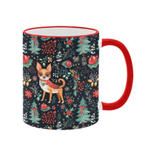 Load image into Gallery viewer, Red / Fawn and White Chihuahua Christmas Elegance Blanket Mug-3