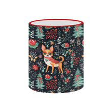 Load image into Gallery viewer, Red / Fawn and White Chihuahua Christmas Elegance Blanket Mug-5