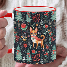 Load image into Gallery viewer, Red / Fawn and White Chihuahua Christmas Elegance Blanket Mug-White5-ONE SIZE-1