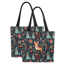Load image into Gallery viewer, Red / Fawn and White Chihuahua Christmas Elegance Canvas Tote Bags - Set of 2-Accessories-Accessories, Bags, Chihuahua-11