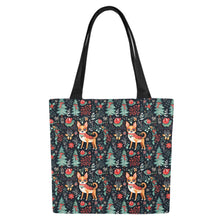 Load image into Gallery viewer, Red / Fawn and White Chihuahua Christmas Elegance Canvas Tote Bags - Set of 2-Accessories-Accessories, Bags, Chihuahua-7
