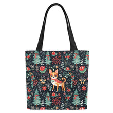 Load image into Gallery viewer, Red / Fawn and White Chihuahua Christmas Elegance Canvas Tote Bags - Set of 2-Accessories-Accessories, Bags, Chihuahua-8