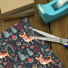 Load image into Gallery viewer, Red / Fawn and White Chihuahua Christmas Gift Wrapping Paper - 2 Rolls-Christmas Ornament-Chihuahua,Christmas,Wrapping Paper-2