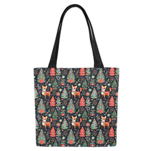 Load image into Gallery viewer, Red / Fawn and White Chihuahua Holiday Charm Canvas Tote Bags - Set of 2-Accessories-Accessories, Bags, Chihuahua, Christmas-6