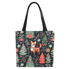 Load image into Gallery viewer, Red / Fawn and White Chihuahua Holiday Charm Canvas Tote Bags - Set of 2-Accessories-Accessories, Bags, Chihuahua, Christmas-8