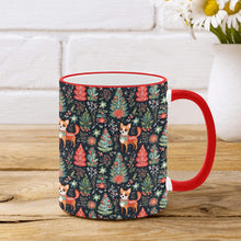 Load image into Gallery viewer, Red / Fawn and White Chihuahua Holiday Charm Christmas Coffee Mug-2
