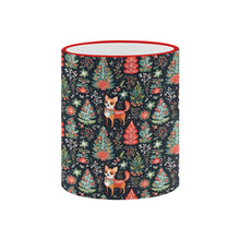 Load image into Gallery viewer, Red / Fawn and White Chihuahua Holiday Charm Christmas Coffee Mug-3