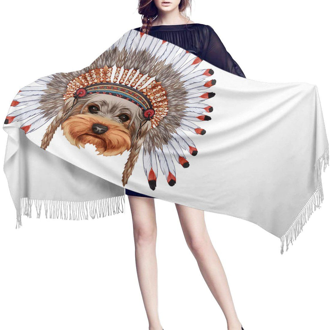Red Indian Yorkshire Terrier Warm Winter ShawlAccessories