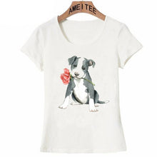 Load image into Gallery viewer, Red Rose Dachshund Womens T ShirtApparelAmerican Pit Bull TerrierS