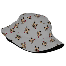 Load image into Gallery viewer, Red Rose Fawn Frenchies Bucket Hat-Hats &amp; Caps-16