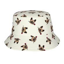 Load image into Gallery viewer, Red Rose Fawn Frenchies Bucket Hat-Hats &amp; Caps-Ivory White-One Size-1