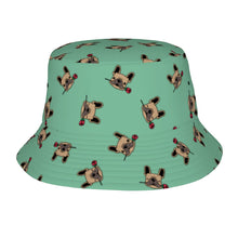 Load image into Gallery viewer, Red Rose Fawn Frenchies Bucket Hat-Hats &amp; Caps-Mint Green-One Size-4