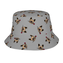 Load image into Gallery viewer, Red Rose Fawn Frenchies Bucket Hat-Hats &amp; Caps-Parisian Gray-One Size-6