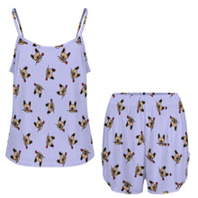 Load image into Gallery viewer, Red Rose Fawn Frenchies Women's Cami and Shorts Pajama Set-Apparel-Apparel,Dog Mom Gifts,French Bulldog,Pajamas-6