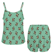 Load image into Gallery viewer, Red Rose Fawn Frenchies Women's Cami and Shorts Pajama Set-Apparel-Apparel,Dog Mom Gifts,French Bulldog,Pajamas-18