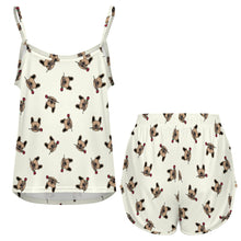 Load image into Gallery viewer, Red Rose Fawn Frenchies Women's Cami and Shorts Pajama Set-Apparel-Apparel,Dog Mom Gifts,French Bulldog,Pajamas-11
