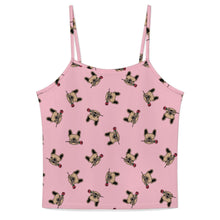 Load image into Gallery viewer, Red Rose Fawn Frenchies Women's Cami and Shorts Pajama Set-Apparel-Apparel,Dog Mom Gifts,French Bulldog,Pajamas-Light Pink-XS-13