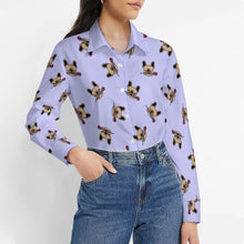 Load image into Gallery viewer, Red Rose Fawn Frenchies Women&#39;s Shirt-Apparel-Apparel,Dog Mom Gifts,French Bulldog,Shirt-14