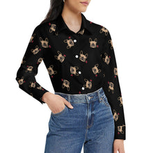 Load image into Gallery viewer, Red Rose Fawn Frenchies Women&#39;s Shirt-Apparel-Apparel,Dog Mom Gifts,French Bulldog,Shirt-24