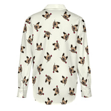 Load image into Gallery viewer, Red Rose Fawn Frenchies Women&#39;s Shirt-Apparel-Apparel,Dog Mom Gifts,French Bulldog,Shirt-2