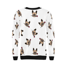 Load image into Gallery viewer, Red Rose Fawn Frenchies Women&#39;s Sweatshirt-Apparel-Apparel, French Bulldog, Sweatshirt-13