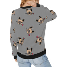 Load image into Gallery viewer, Red Rose Fawn Frenchies Women&#39;s Sweatshirt-Apparel-Apparel, French Bulldog, Sweatshirt-14