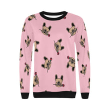 Load image into Gallery viewer, Red Rose Fawn Frenchies Women&#39;s Sweatshirt-Apparel-Apparel, French Bulldog, Sweatshirt-4