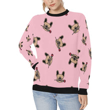 Load image into Gallery viewer, Red Rose Fawn Frenchies Women&#39;s Sweatshirt-Apparel-Apparel, French Bulldog, Sweatshirt-Pink-XS-1