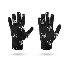 Load image into Gallery viewer, Red Rose Pied Black and White Frenchies Touch Screen Gloves-Accessories-Accessories, Dog Dad Gifts, Dog Mom Gifts, French Bulldog, Gloves-13