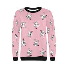 Load image into Gallery viewer, Red Rose White Frenchies Love Women&#39;s Sweatshirt-Apparel-Apparel, French Bulldog, Sweatshirt-6