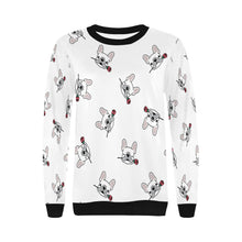 Load image into Gallery viewer, Red Rose White Frenchies Love Women&#39;s Sweatshirt-Apparel-Apparel, French Bulldog, Sweatshirt-8