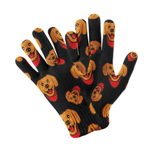 Load image into Gallery viewer, Red Scarf Labrador Love Touch Screen Gloves-Accessories-Accessories, Dog Dad Gifts, Dog Mom Gifts, Gloves, Labrador-Black-1