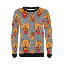 Load image into Gallery viewer, Red Scarf Labrador Love Women&#39;s Sweatshirt-Apparel-Apparel, Labrador, Sweatshirt-12