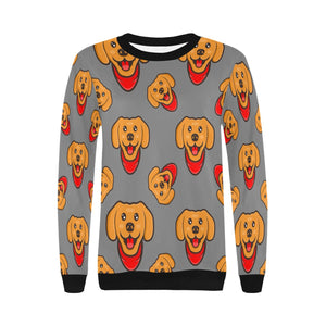 Red Scarf Labrador Love Women's Sweatshirt-Apparel-Apparel, Labrador, Sweatshirt-12