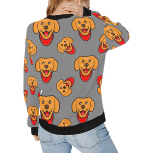 Red Scarf Labrador Love Women's Sweatshirt-Apparel-Apparel, Labrador, Sweatshirt-13