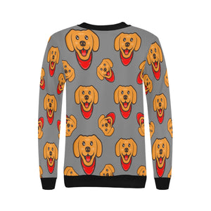 Red Scarf Labrador Love Women's Sweatshirt-Apparel-Apparel, Labrador, Sweatshirt-14