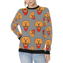 Load image into Gallery viewer, Red Scarf Labrador Love Women&#39;s Sweatshirt-Apparel-Apparel, Labrador, Sweatshirt-Gray-XS-15