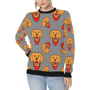 Red Scarf Labrador Love Women's Sweatshirt-Apparel-Apparel, Labrador, Sweatshirt-Gray-XS-15