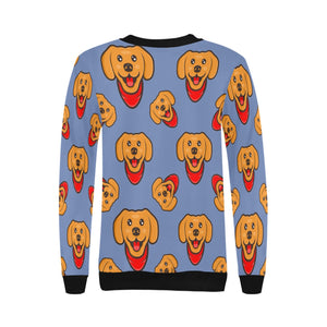 Red Scarf Labrador Love Women's Sweatshirt-Apparel-Apparel, Labrador, Sweatshirt-16