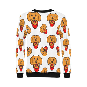 Red Scarf Labrador Love Women's Sweatshirt-Apparel-Apparel, Labrador, Sweatshirt-3