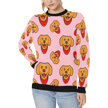 Load image into Gallery viewer, Red Scarf Labrador Love Women&#39;s Sweatshirt-Apparel-Apparel, Labrador, Sweatshirt-Pink-XS-8