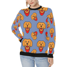 Load image into Gallery viewer, Red Scarf Labrador Love Women&#39;s Sweatshirt-Apparel-Apparel, Labrador, Sweatshirt-CornflowerBlue-XS-9