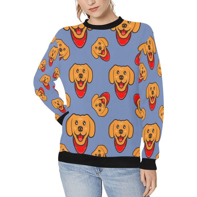 Red Scarf Labrador Love Women's Sweatshirt-Apparel-Apparel, Labrador, Sweatshirt-CornflowerBlue-XS-9