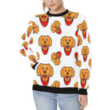 Load image into Gallery viewer, Red Scarf Labrador Love Women&#39;s Sweatshirt-Apparel-Apparel, Labrador, Sweatshirt-White-XS-1