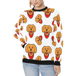 Red Scarf Labrador Love Women's Sweatshirt-Apparel-Apparel, Labrador, Sweatshirt-White-XS-1