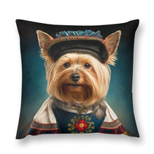 Load image into Gallery viewer, Regal Aristocrat Yorkie Plush Pillow Case-Cushion Cover-Dog Dad Gifts, Dog Mom Gifts, Home Decor, Pillows, Yorkshire Terrier-2