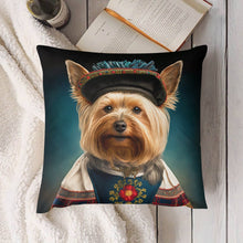 Load image into Gallery viewer, Regal Aristocrat Yorkie Plush Pillow Case-Cushion Cover-Dog Dad Gifts, Dog Mom Gifts, Home Decor, Pillows, Yorkshire Terrier-8