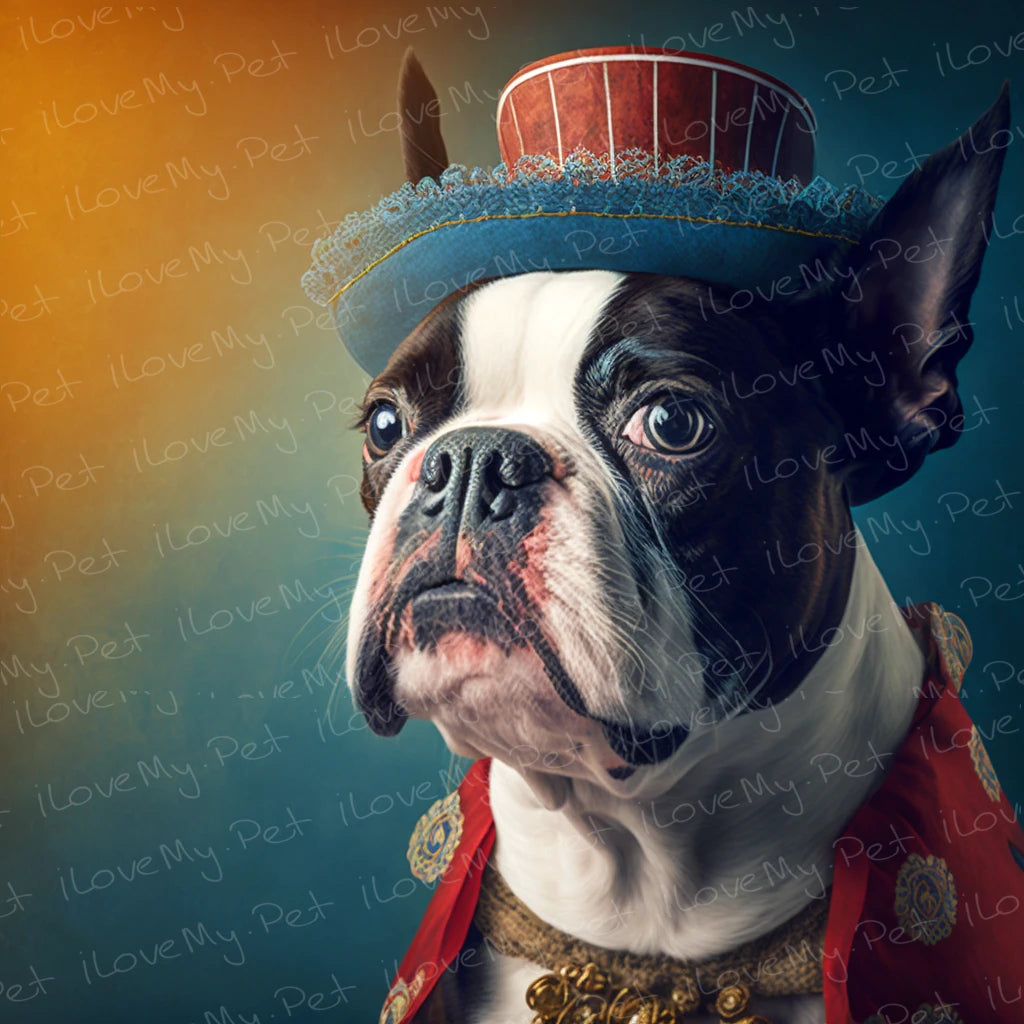 Regal Couture Boston Terrier Wall Art Poster-Art-Boston Terrier, Dog Art, Home Decor, Poster-1