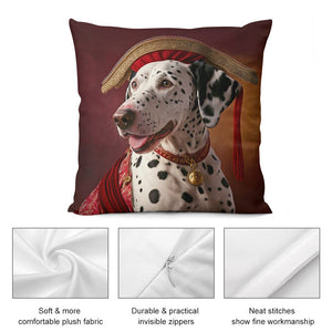 Regal Crimson and Gold Dalmatian Plush Pillow Case-Dalmatian, Dog Dad Gifts, Dog Mom Gifts, Home Decor, Pillows-2