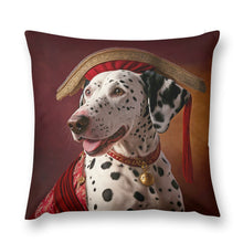 Load image into Gallery viewer, Regal Crimson and Gold Dalmatian Plush Pillow Case-Dalmatian, Dog Dad Gifts, Dog Mom Gifts, Home Decor, Pillows-7